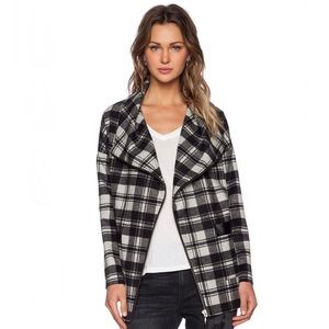 LOVERS + FRIENDS PLAID WOOL BLEND COAT